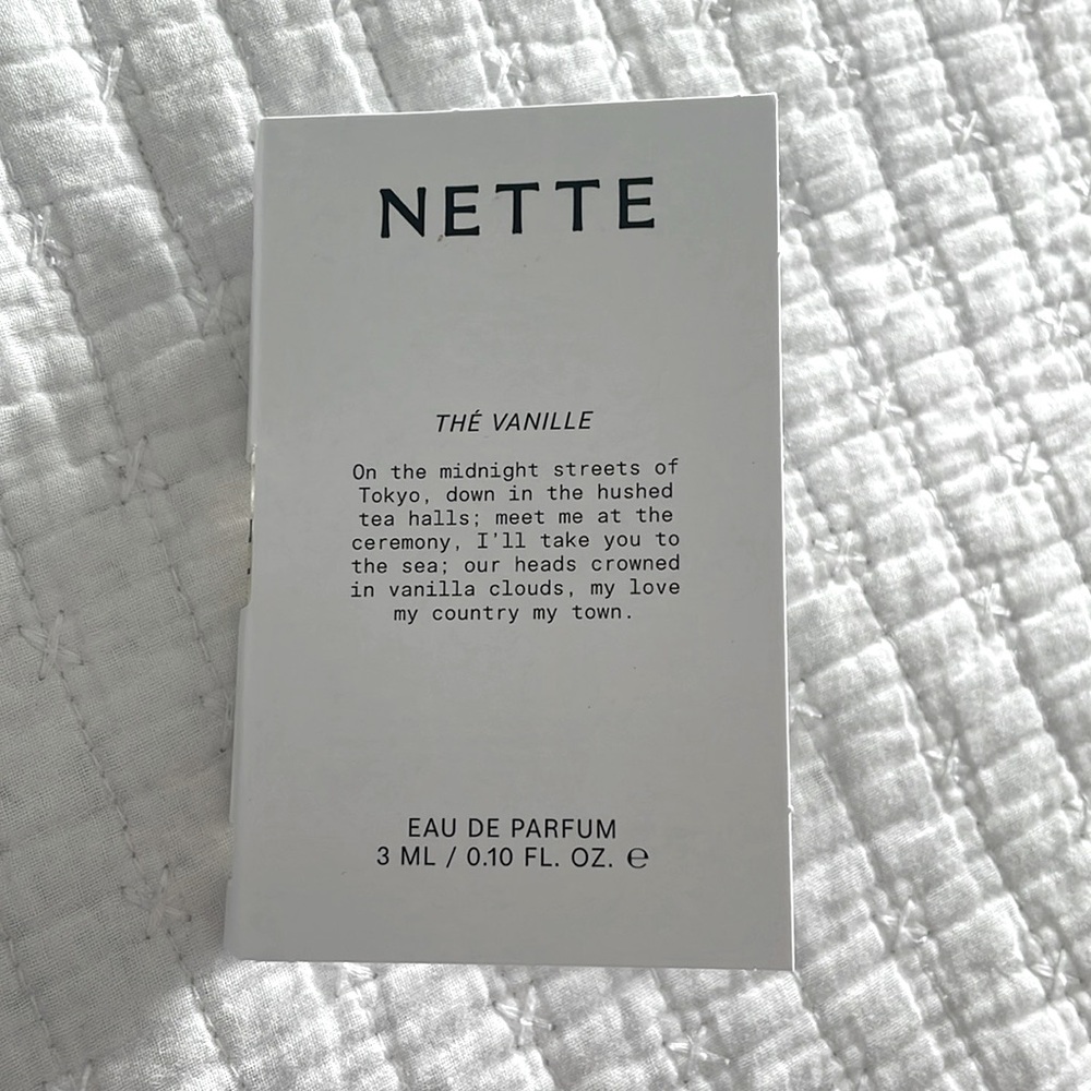 New Nette the vanille sample